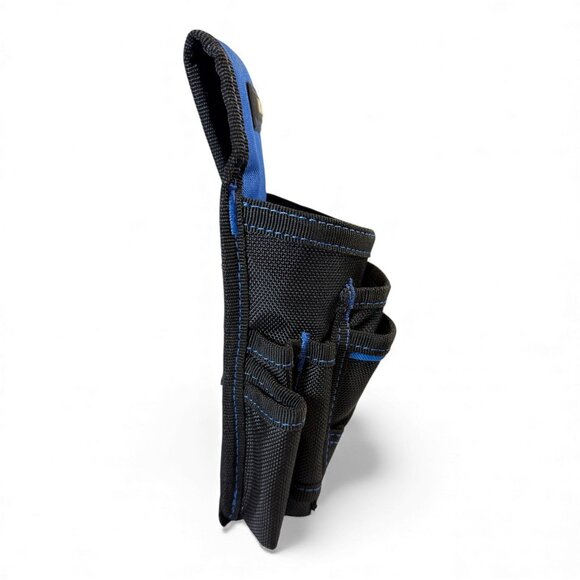 Kobalt Blue & Black Tool Pouch With Multiple Pockets & Metal Clip For Utility Be - Picture 4 of 6